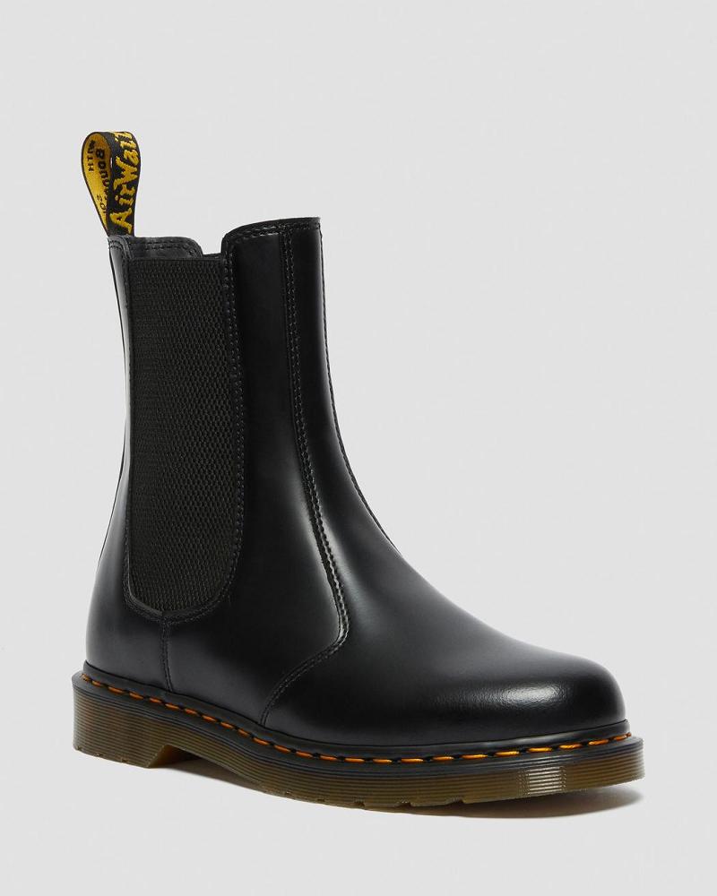 Dr Martens 2976 Hi Smooth Læder Ankelstøvler Dame Sort | DK 26DFM